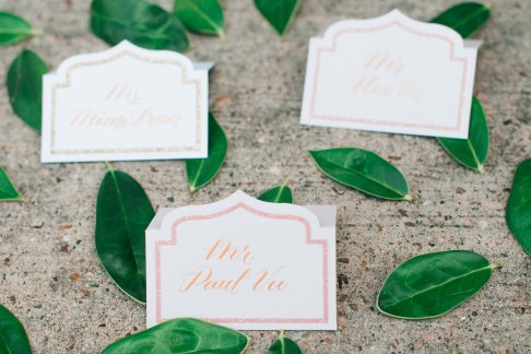 Table Placecards in Gold